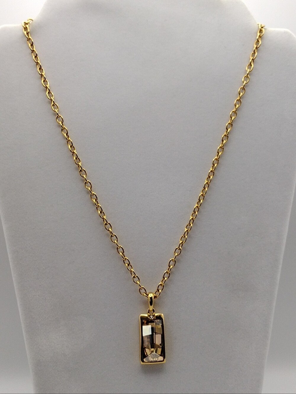 Annaleece by DeVries 22K Gold Electroplated Brass Swarovski Necklace